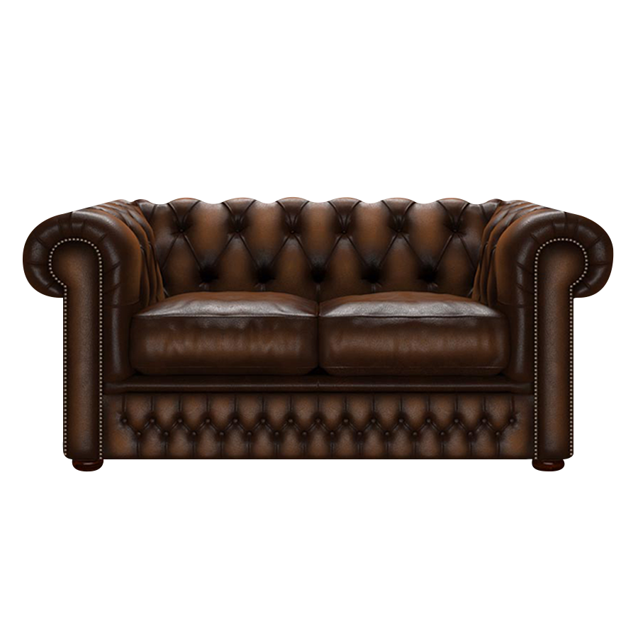 SHACKLETON CHESTERFIELD 2-SITS ANTIQUE AUTUMN TAN